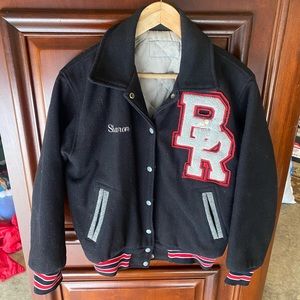 Vintage 2003 B.R.H.S Varsity Cheerleading Sharon Bomber Varsity Jacket
